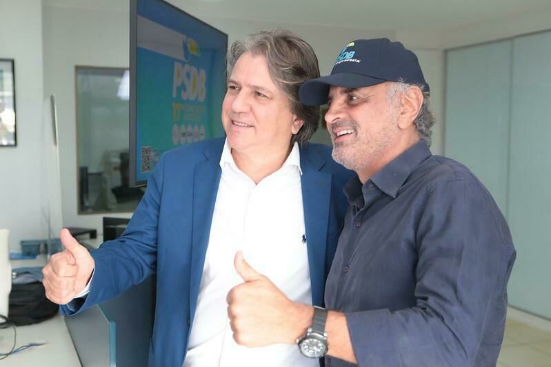 Imagem de compartilhamento para o artigo Em Brasília, Caravina articula permanência no PSDB com foco em Riedel 2026 da MS Todo dia